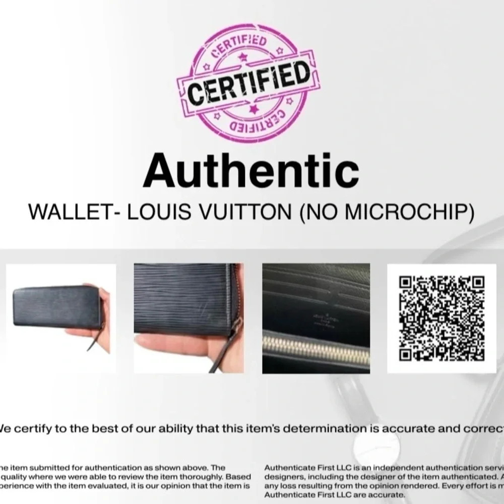 Louis Vuitton Wallet Black Leather